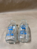 Pair Of Small Brookeside Frame Dairy Sweet Cream Glass Jars