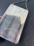 Art Deco Vintage Sterling Silver Compact Purse with 14K Gold Accents