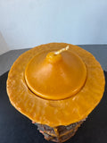 Johann Gunter Hand Carved Vintage German Pillar Candle in Box