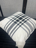 Decorative Pillow with Black, Gray and Gold Tones with White Background