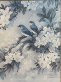 Blue Bird & Azalea Print by Lena Liu; Signed & Numbered (750/1950)