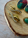 3-Piece Lot of Assorted Gold Tone Earrings (C)