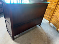 Asian Style Console Cabinet with Protective Glass