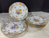 6-Piece Schumann Germany Empress Dresden Flowers Salad Plate Set