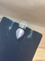 Silver Tone/Pink Earrings