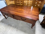 Large Rectangular Coffee Table with Drawers on Both Sides