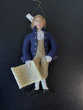 (G) Thomas Jefferson 1996 Signed Colonial Williamsburg Gladys Boalt Hand Made Ornament