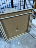 Cream Colored Folding Card Table with (4) Folding Chairs