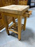 Butcher Block Island on Casters