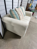 Sealy "Throw Back to the 80's" Loveseat, cream color***HEAVY ITEM***READ DETAILS ON PICK UP POLICY***