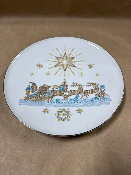 Heinrich & Co Selb Bavaria Christmas Sleigh Plate