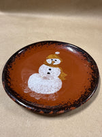 Small Clayworks Snowman Decorative Plate