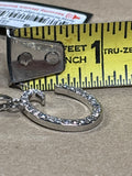 Silver Tone Necklace with Rhinestone “C” Pendant