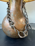 French Style Copper Water Vessel Dual Light Table Lamp with Chain (WORKS)