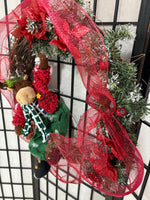 21” Stuffed Reindeer Christmas Wreath