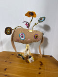 Harold & Hazel Hare Handmade Folk Art Bunny Rabbit