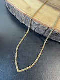 24” Gold Plate Rope Chain Necklace
