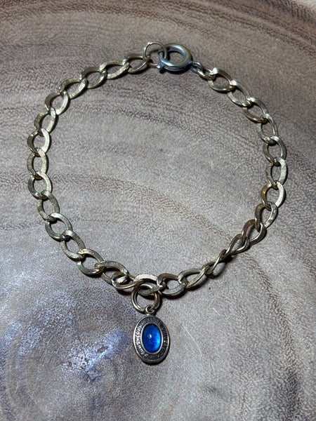 12K Gold Filled Charm on Gold Tone Bracelet