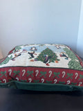 Christmas Penguins Tapestry Throw Pillow