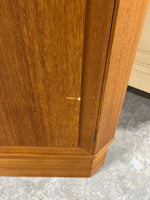 Arne Wahl Iverson Danish Teak Veneer Mid Century Modern Two Piece Corner Cabinet