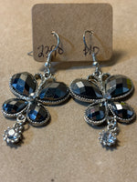 Silver Tone Butterfly Earrings