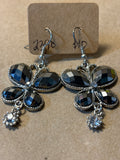 Silver Tone Butterfly Earrings