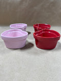 Set Of 4 Valentines Day Heart Ramkins // 2 Sets Available // PRICED INDIVIDUALLY