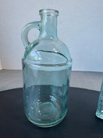 5-Piece Bud Vases & Blue Bottles with Faux Florals Lot