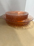 Set Of 11 Pink Vereco Dishes