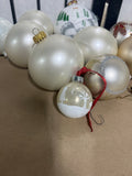 10 pc Cream/White Tone Ornaments, Lot G