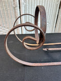 Rustic Cast Iron Vintage Sun Scroll Hanging Plant Stand