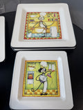 5-Piece Brunelli Italy Cat Chef Plates Set