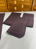 Set of 4 Pottery Barn Deep Purple Cloth Napkins, 20"x20"