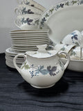70-Piece Royal Doulton England Burgundy China Set