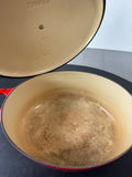 Le Creuset 5QT Cast Iron Enamel #29 Oval Dutch Oven in Cerise Red