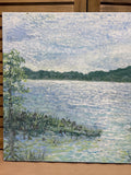 Three Cypress Trees Original Painting on Canvas by Ginger Olansen; Signed