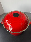 Le Creuset Enamel-on-Steel Lidded Stockpot in Cerise Red