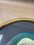 Vintage Style Print Of Woman In Oval Gold Frame