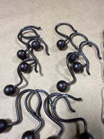 2 Sets Of Shower Curtain Hooks — 12 Pieces Each