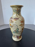 Satsuma Style Crackled Butterfly Vase