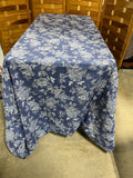 Blue/White Floral Fabric Table Cloth, 96"x60"