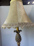 (A) Gilded Resin Pineapple Buffet Lamp (WORKS)