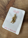 9K Gold Scottish Bagpipe Player Pendant