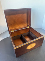 Bombay Company Mahogany Wooden Inlaid Letter Box