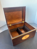 Bombay Company Mahogany Wooden Inlaid Letter Box
