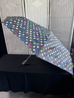 (C) Totes Black Polka Dot Umbrella