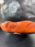 Pair of Folk Style Clay Halloween Votive Holders