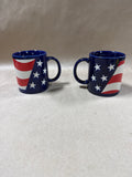 Otagiri American Flag Coffee Mugs - Pair