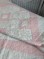 Pink Patchwork & Floral Reversible Crib Quilt