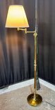 Brass Vintage Swing Arm Floor Lamp (WORKS)
